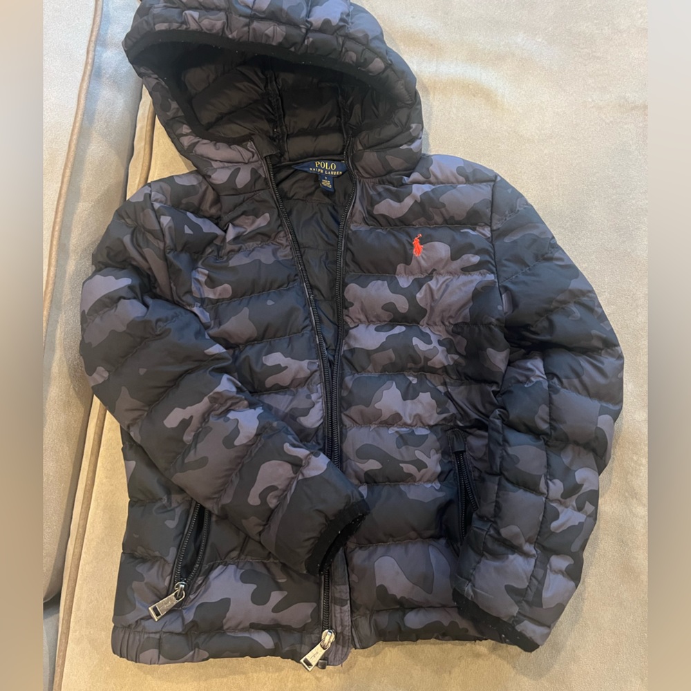 Polo winter bubble coat with hood size 7